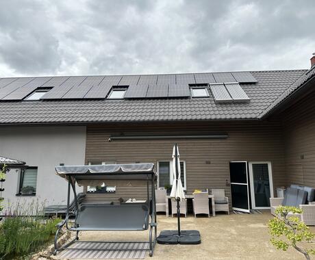 Reference Termický ohřev vody 200l dvěma vakuovými kolektory.