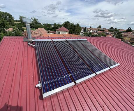 Reference Ohřev TUV + pomoc pro přitápění - 4x VS 10T vakuový kolektor